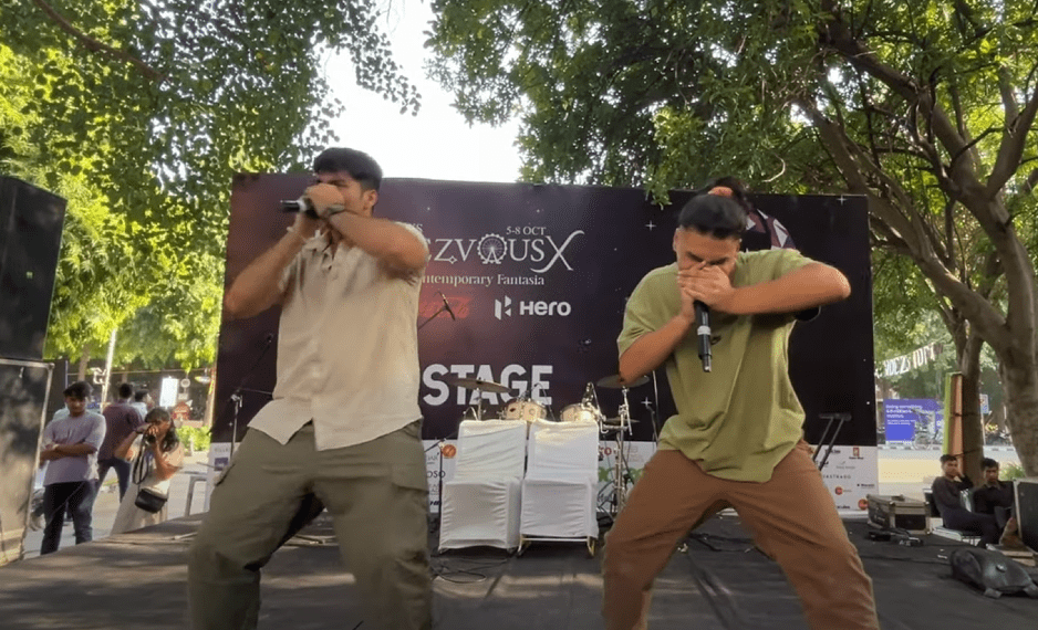 Karma & Parth performing as Skullcrushers at Rendezvous Battle '24